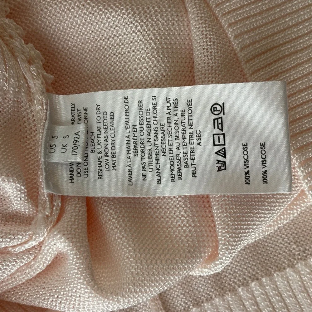 Free People Cozy With You Pale Pink‎ Wrap Sweater Size S Balletcore Soft Girl